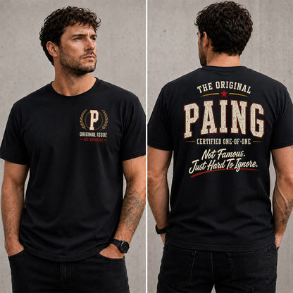 PAING W65-F6-168 – Personalized Original Issue Apparel “The Original NAME Certified One-of-One"