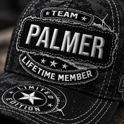 PALMER TC03 HH79  Personalized Black Camo Baseball Cap, Custom Name Family Hat