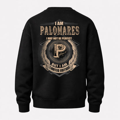 PALOMARES 2K-101–Personalized Name Quote Apparel “I Am NAME May Not Be Perfect But I Am Limited Edition”