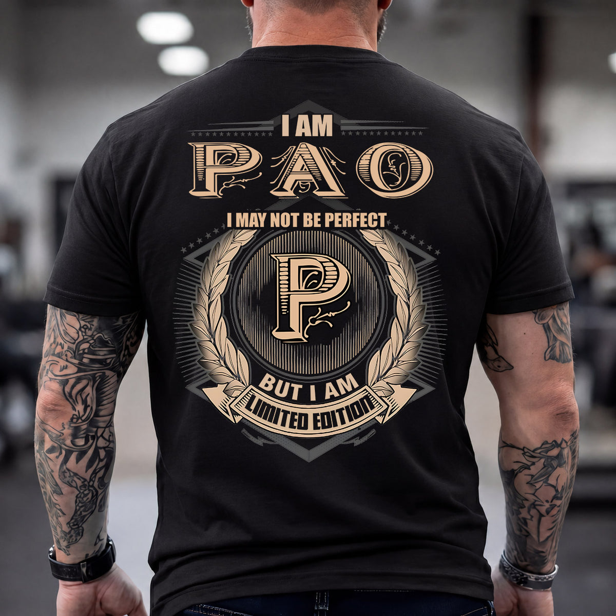 PAO 2K-101–Personalized Name Quote Apparel “I Am NAME May Not Be Perfect But I Am Limited Edition”