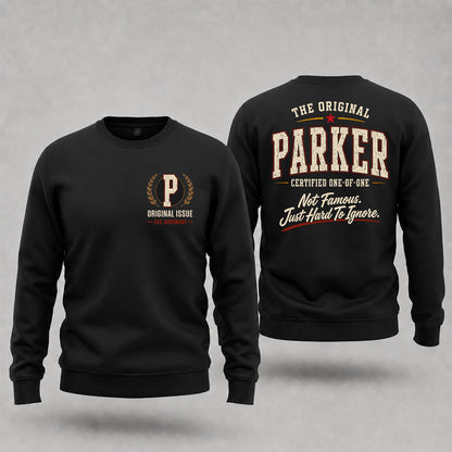 PARKER W65-F6-168 – Personalized Original Issue Apparel “The Original NAME Certified One-of-One"