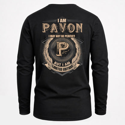 PAVON 2K-101–Personalized Name Quote Apparel “I Am NAME May Not Be Perfect But I Am Limited Edition”