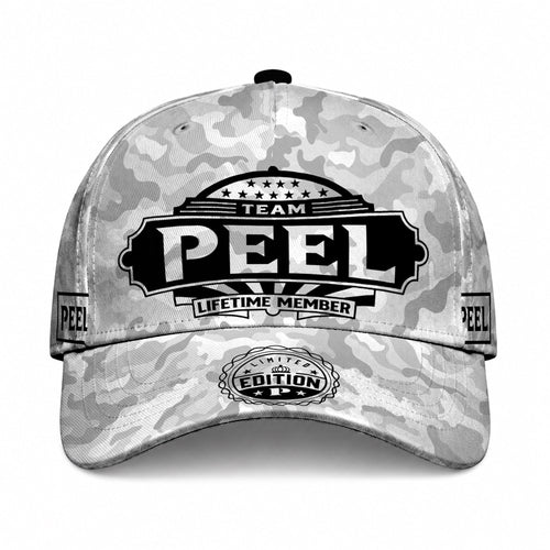 PEEL TC01 HH79 Team Your Name Hat, Personalized Camo Baseball Cap, Custom Family Gift, Gift for Him Her