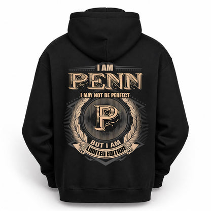 PENN 2K-101–Personalized Name Quote Apparel “I Am NAME May Not Be Perfect But I Am Limited Edition”
