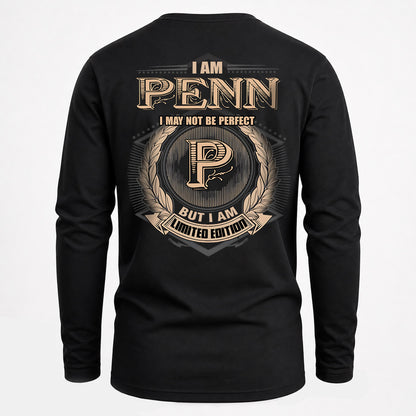 PENN 2K-101–Personalized Name Quote Apparel “I Am NAME May Not Be Perfect But I Am Limited Edition”