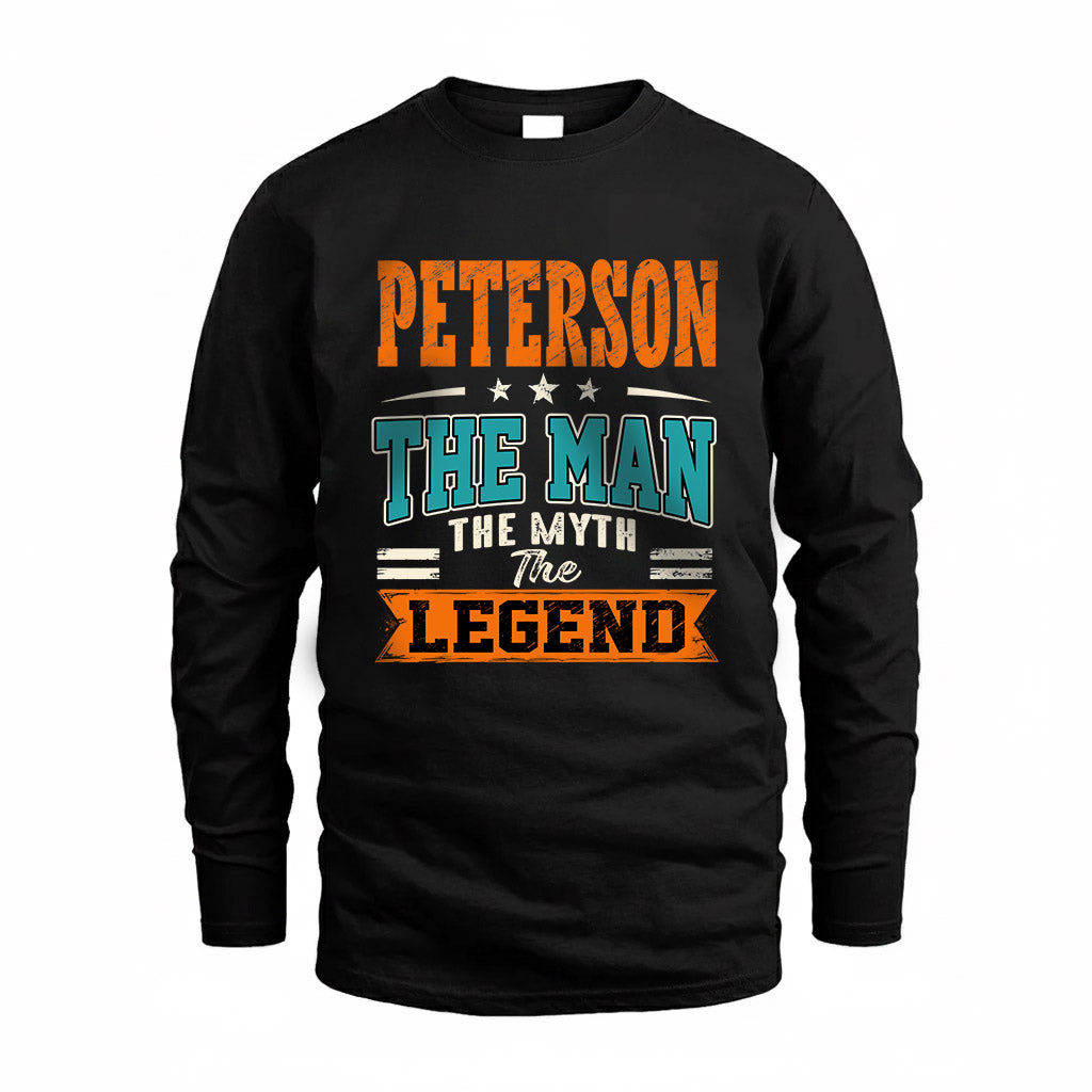 PETERSON HH F007 The Man The Myth The Legend Personalized Shirt – Gift for Men