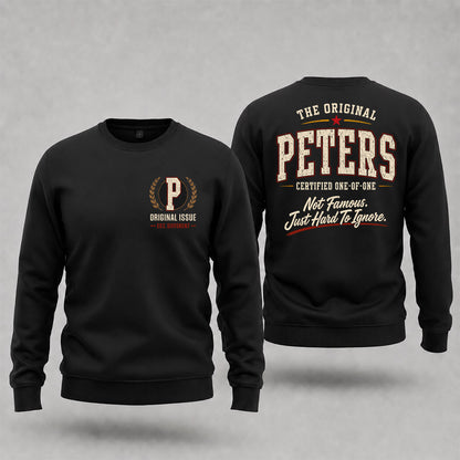 PETERS W65-F6-168 – Personalized Original Issue Apparel “The Original NAME Certified One-of-One"