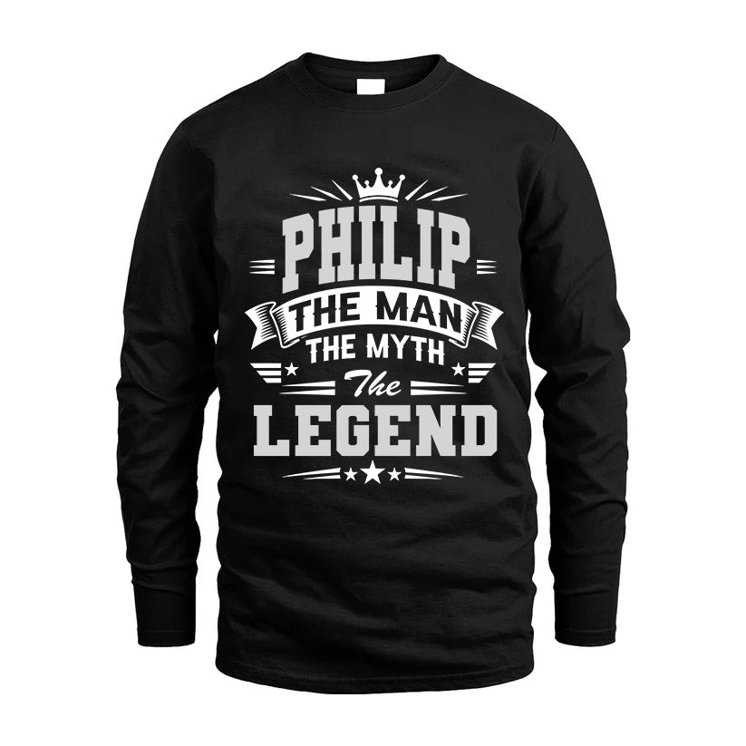 PHILIP HH F004 The Man The Myth The Legend Personalized Shirt – Gift for Men