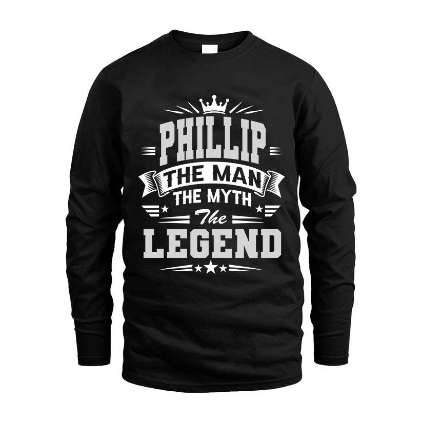 PHILLIP HH F004 The Man The Myth The Legend Personalized Shirt – Gift for Men