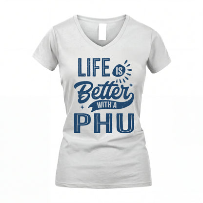 PHU HH88-K2–Personalized Name Quote T-Shirt Life Is Better With Unisex Gift