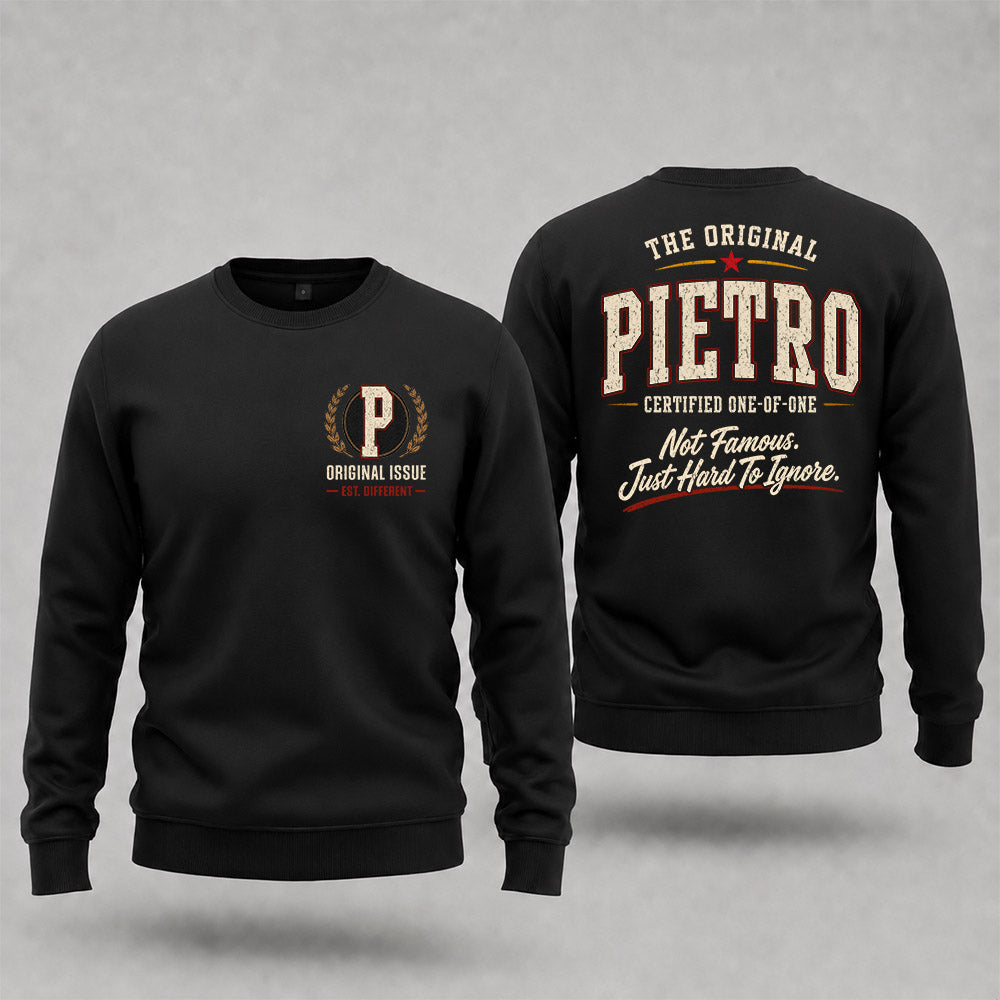 PIETRO W65-F6-168 – Personalized Original Issue Apparel “The Original NAME Certified One-of-One"