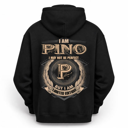 PINO 2K-101–Personalized Name Quote Apparel “I Am NAME May Not Be Perfect But I Am Limited Edition”