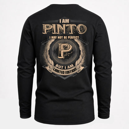 PINTO 2K-101–Personalized Name Quote Apparel “I Am NAME May Not Be Perfect But I Am Limited Edition”