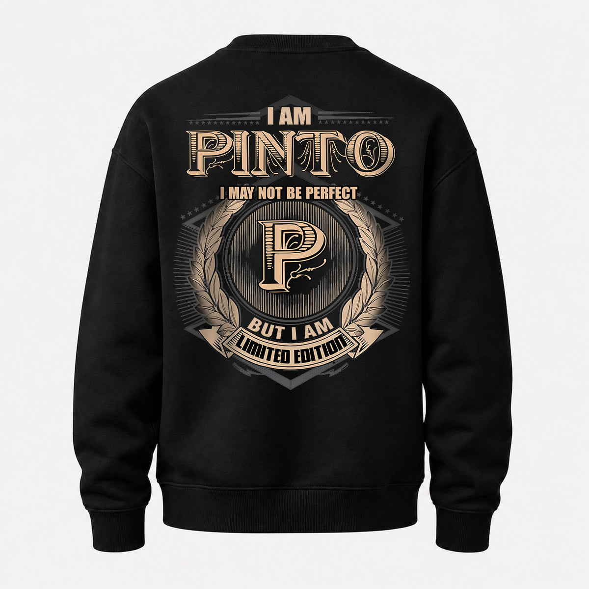 PINTO 2K-101–Personalized Name Quote Apparel “I Am NAME May Not Be Perfect But I Am Limited Edition”