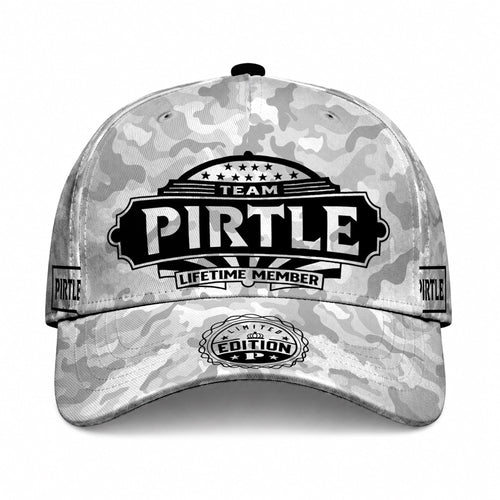 PIRTLE TC01 HH79 Team Your Name Hat, Personalized Camo Baseball Cap, Custom Family Gift, Gift for Him Her