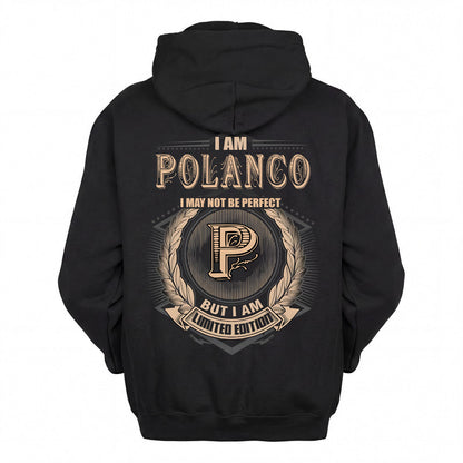POLANCO 2K-101–Personalized Name Quote Apparel “I Am NAME May Not Be Perfect But I Am Limited Edition”