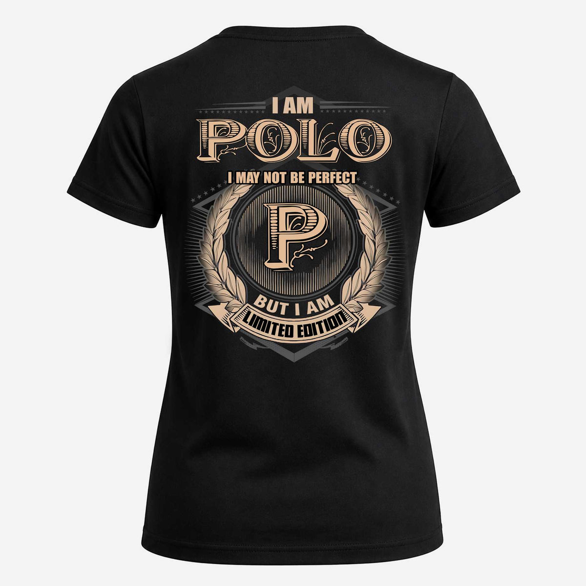 POLO 2K-101–Personalized Name Quote Apparel “I Am NAME May Not Be Perfect But I Am Limited Edition”