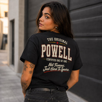 POWELL W65-F6-168 – Personalized Original Issue Apparel “The Original NAME Certified One-of-One"
