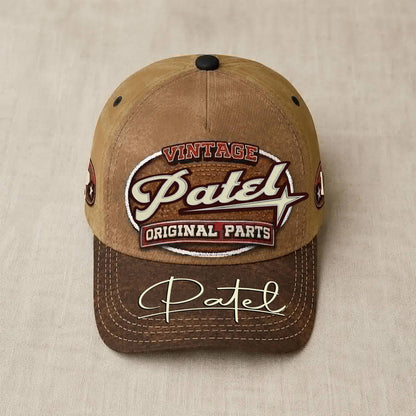 PATEL TC02 HH79  Personalized Name Baseball Cap, Vintage Retro Hat, Custom Gift for Him & Her