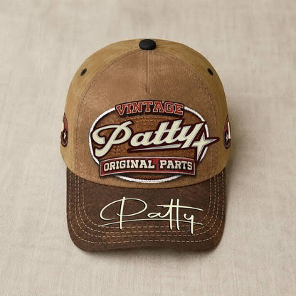 PATTY TC02 HH79  Personalized Name Baseball Cap, Vintage Retro Hat, Custom Gift for Him & Her
