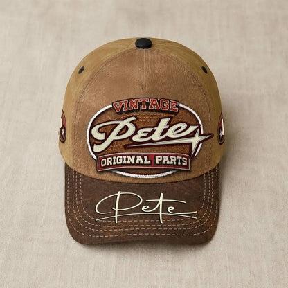 PETE TC02 HH79  Personalized Name Baseball Cap, Vintage Retro Hat, Custom Gift for Him & Her