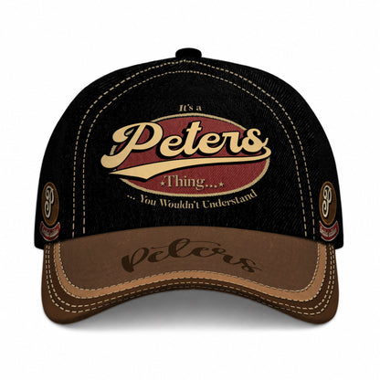 PETERS  TC06 HH79 Personalized Distressed Baseball Cap, Custom Retro Trucker Hat, Statement Dad Cap