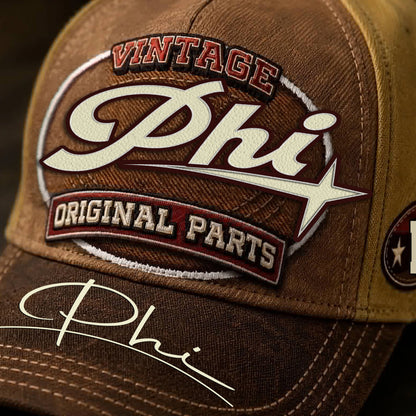 PHI TC02 HH79  Personalized Name Baseball Cap, Vintage Retro Hat, Custom Gift for Him & Her
