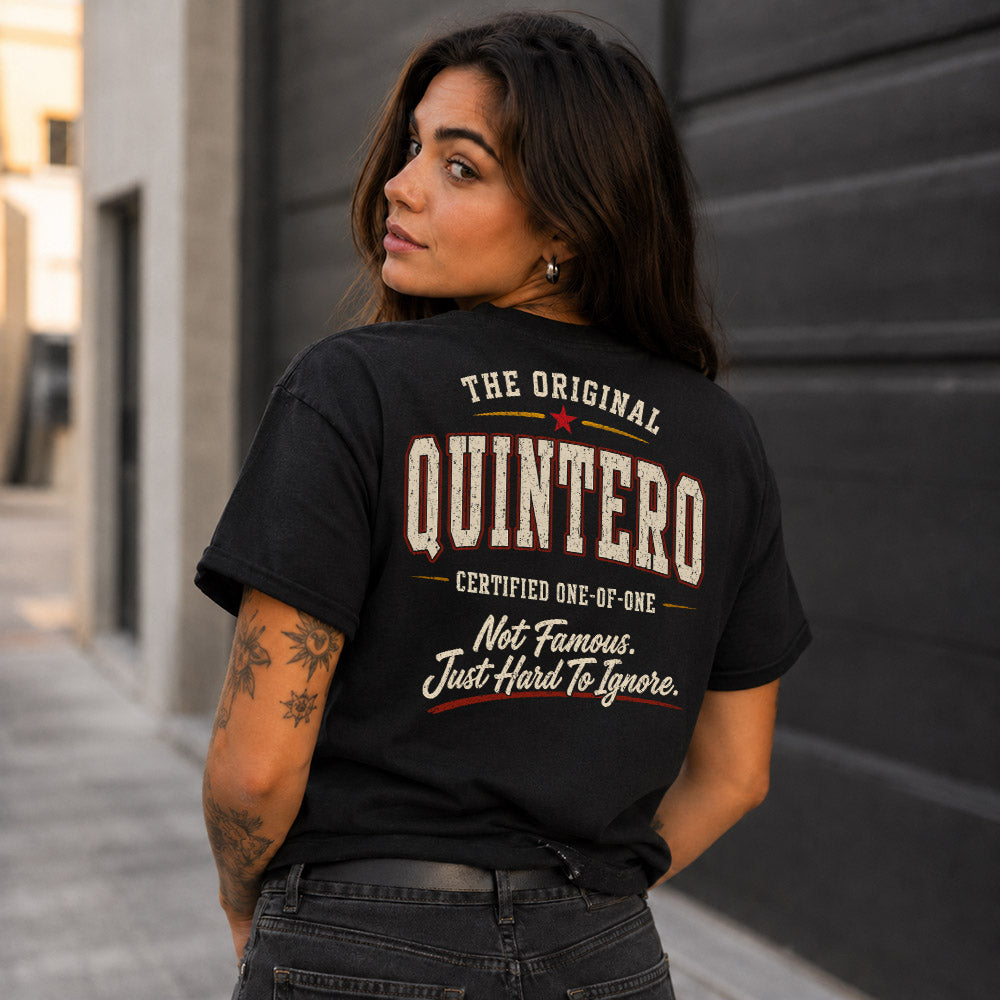 QUINTERO W65-F6-168 – Personalized Original Issue Apparel “The Original NAME Certified One-of-One"