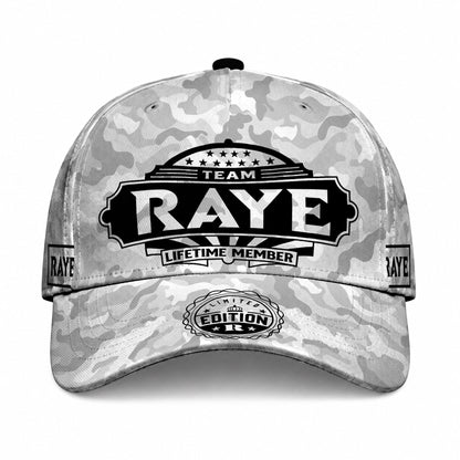 RAYE TC01 HH79 Team Your Name Hat, Personalized Camo Baseball Cap, Custom Family Gift, Gift for Him Her