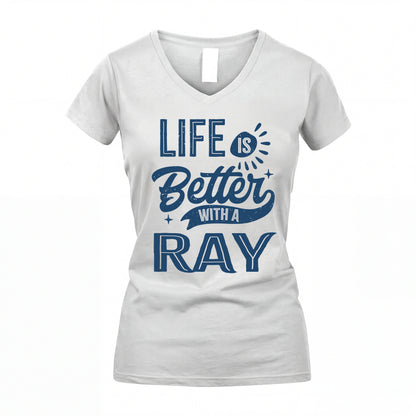 RAY HH88-K2–Personalized Name Quote T-Shirt Life Is Better With Unisex Gift