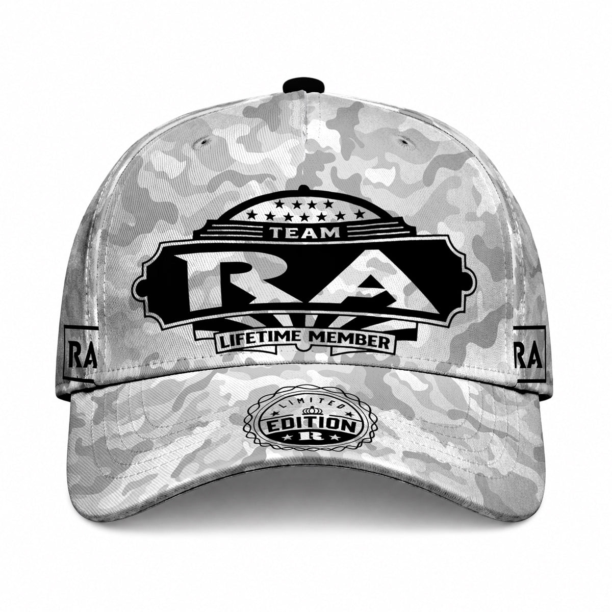 RA TC01 HH79 Team Your Name Hat, Personalized Camo Baseball Cap, Custom Family Gift, Gift for Him Her