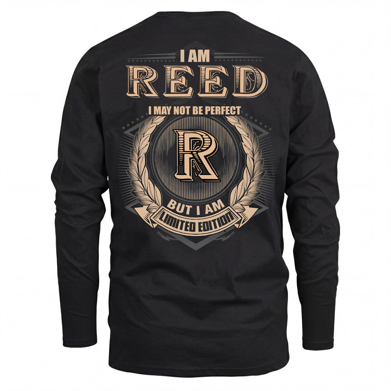 REED 2K-101–Personalized Name Quote Apparel “I Am NAME May Not Be Perfect But I Am Limited Edition”