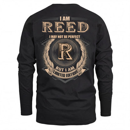 REED 2K-101–Personalized Name Quote Apparel “I Am NAME May Not Be Perfect But I Am Limited Edition”