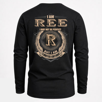 REE 2K-101–Personalized Name Quote Apparel “I Am NAME May Not Be Perfect But I Am Limited Edition”
