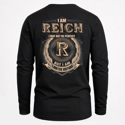 REICH 2K-101–Personalized Name Quote Apparel “I Am NAME May Not Be Perfect But I Am Limited Edition”