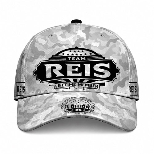 REIS TC01 HH79 Team Your Name Hat, Personalized Camo Baseball Cap, Custom Family Gift, Gift for Him Her