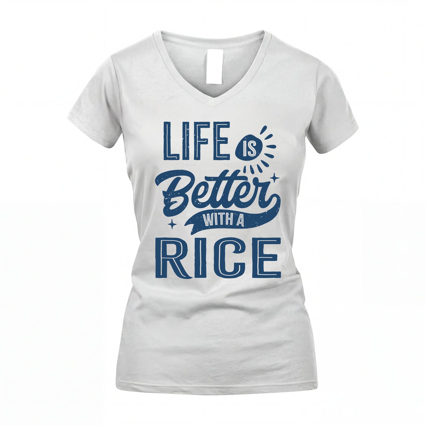 RICE HH88-K2–Personalized Name Quote T-Shirt Life Is Better With Unisex Gift