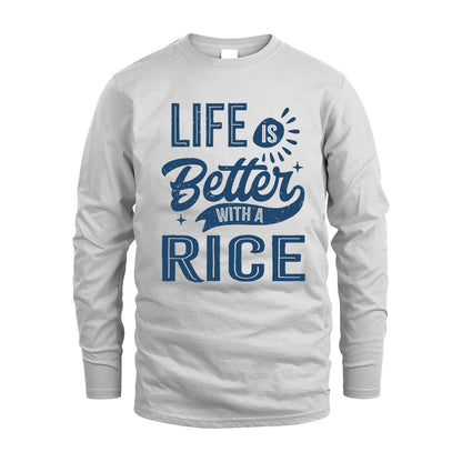 RICE HH88-K2–Personalized Name Quote T-Shirt Life Is Better With Unisex Gift