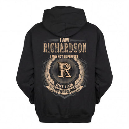 RICHARDSON 2K-101–Personalized Name Quote Apparel “I Am NAME May Not Be Perfect But I Am Limited Edition”