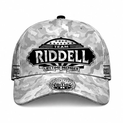 RIDDELL TC01 HH79 Team Your Name Hat, Personalized Camo Baseball Cap, Custom Family Gift, Gift for Him Her