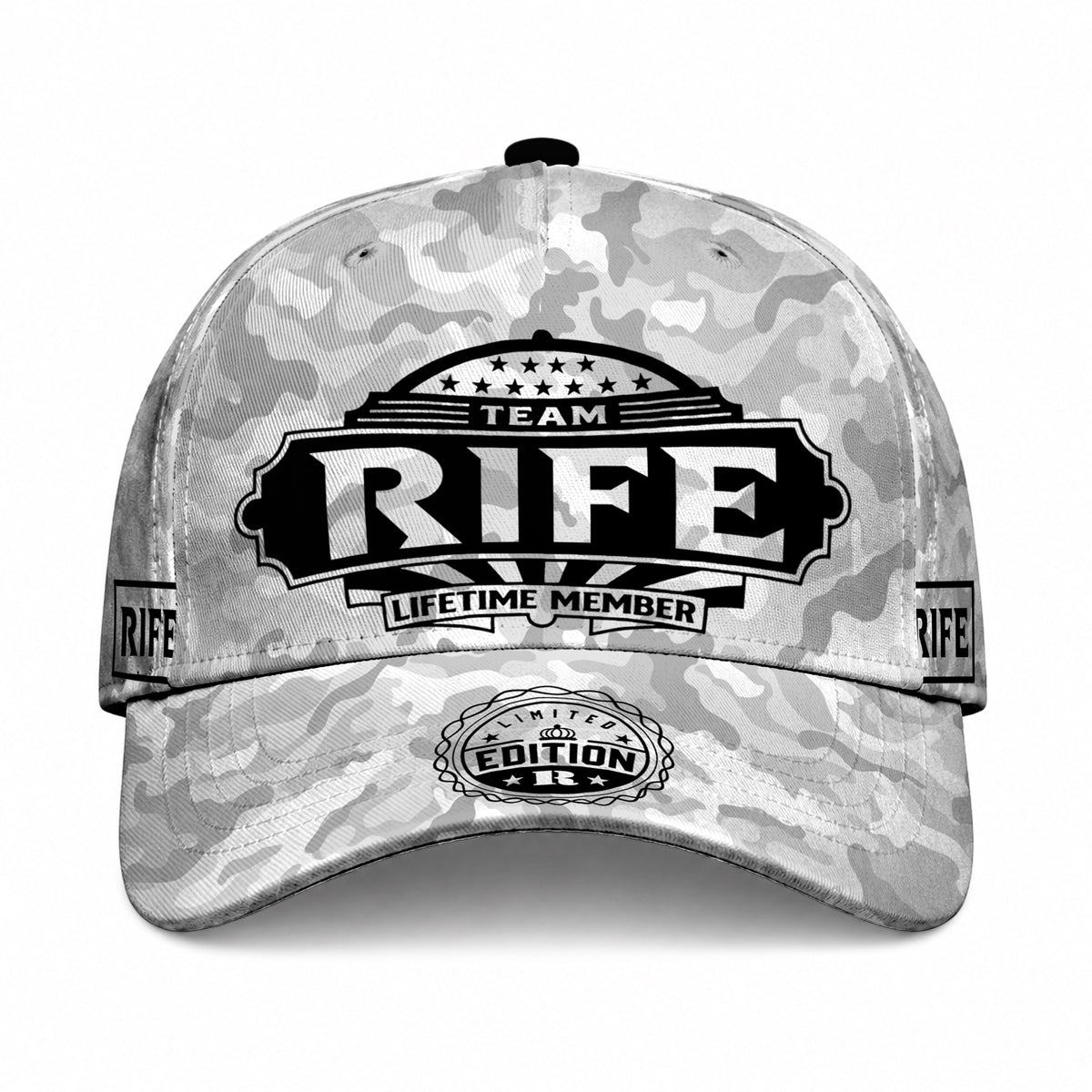 RIFE TC01 HH79 Team Your Name Hat, Personalized Camo Baseball Cap, Custom Family Gift, Gift for Him Her