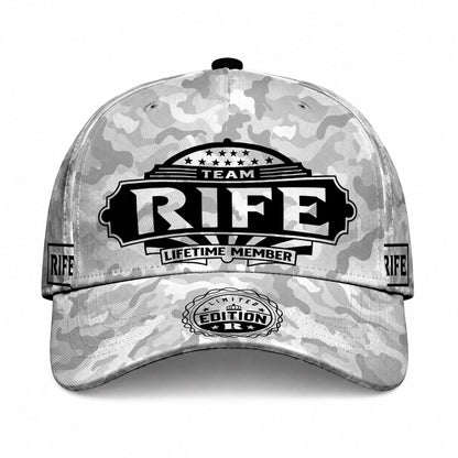 RIFE TC01 HH79 Team Your Name Hat, Personalized Camo Baseball Cap, Custom Family Gift, Gift for Him Her