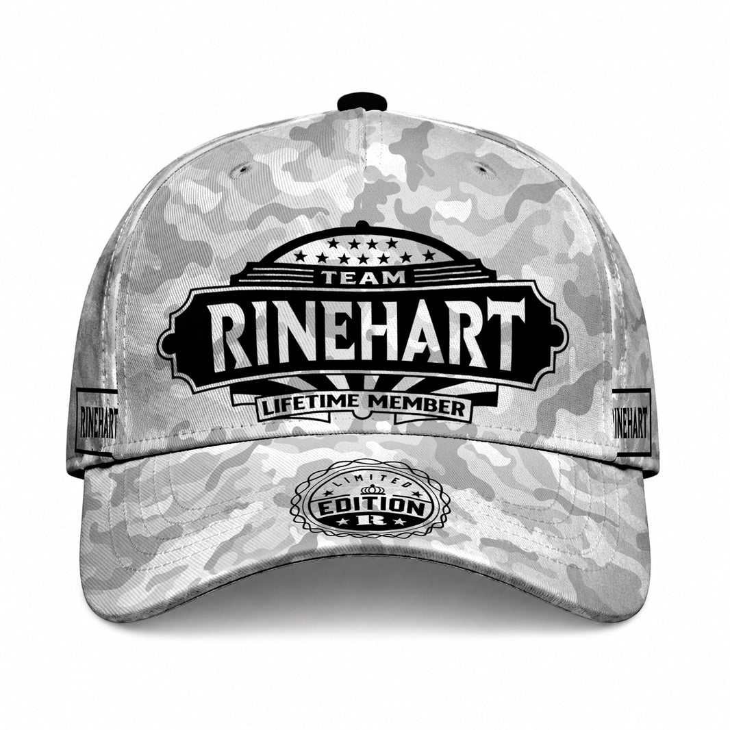 RINEHART TC01 HH79 Team Your Name Hat, Personalized Camo Baseball Cap, Custom Family Gift, Gift for Him Her