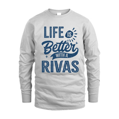 RIVAS HH88-K2–Personalized Name Quote T-Shirt Life Is Better With Unisex Gift
