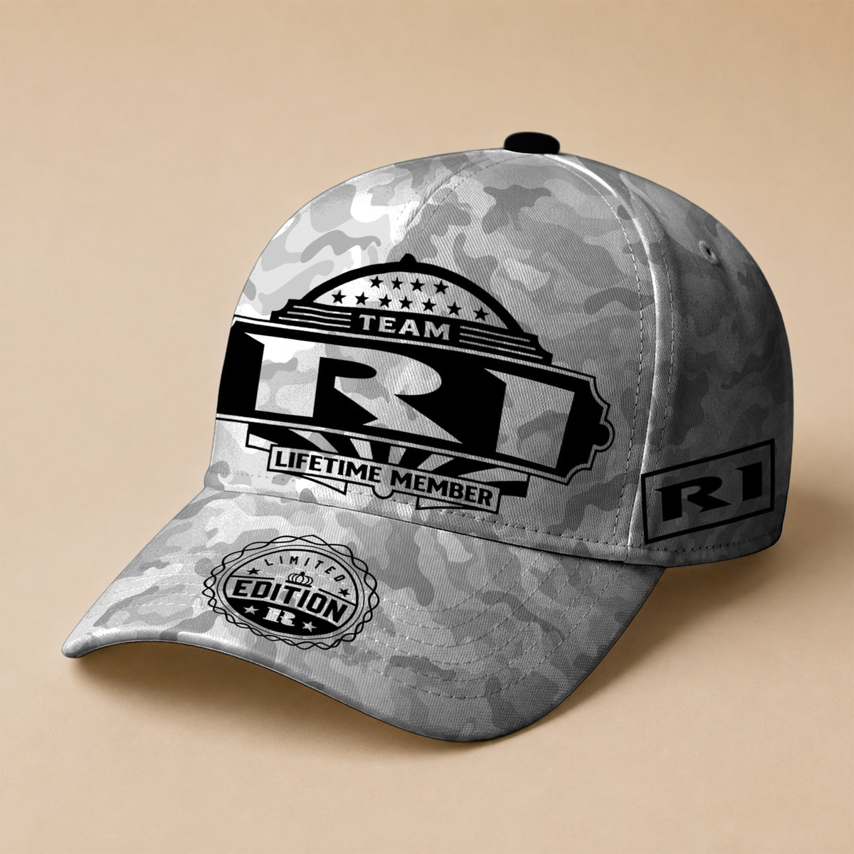 RI TC01 HH79 Team Your Name Hat, Personalized Camo Baseball Cap, Custom Family Gift, Gift for Him Her