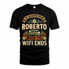 ROBERTO TT898-K6-229 – Personalized Funny Camping Quote Apparel “The Adventure Begins When The WiFi Ends”
