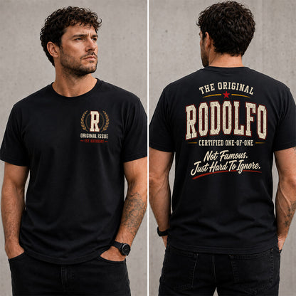RODOLFO W65-F6-168 – Personalized Original Issue Apparel “The Original NAME Certified One-of-One"