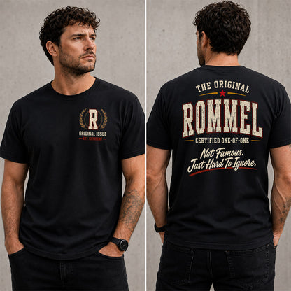 ROMMEL W65-F6-168 – Personalized Original Issue Apparel “The Original NAME Certified One-of-One"