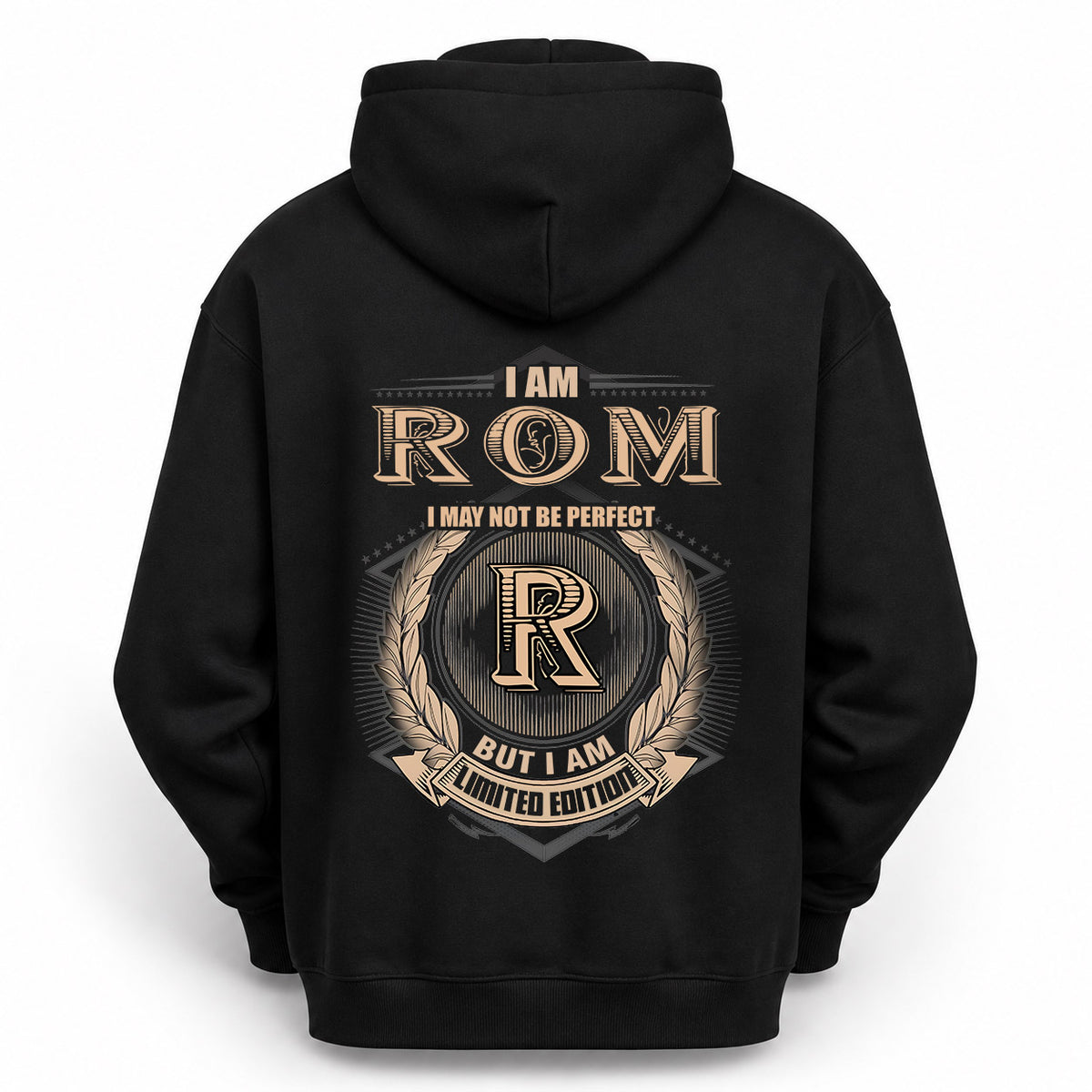 ROM 2K-101–Personalized Name Quote Apparel “I Am NAME May Not Be Perfect But I Am Limited Edition”
