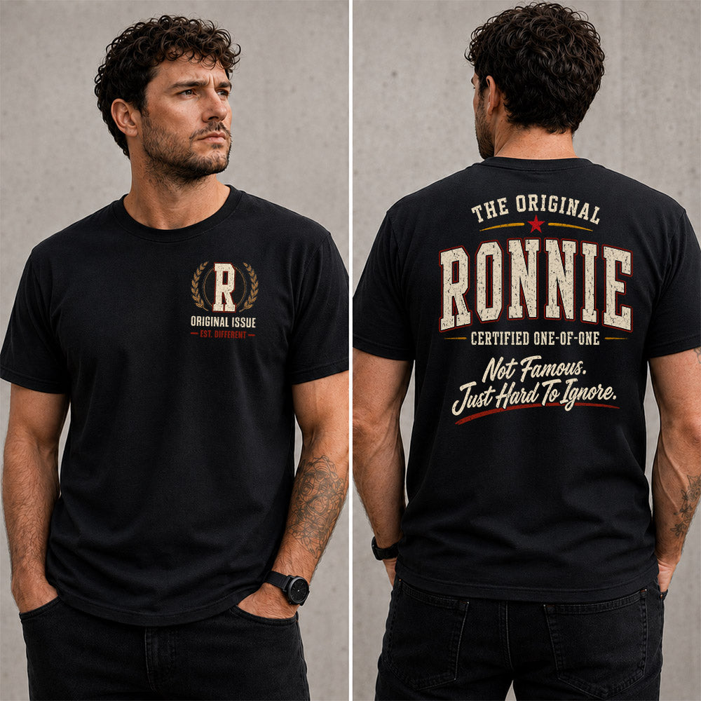 RONNIE W65-F6-168 – Personalized Original Issue Apparel “The Original NAME Certified One-of-One"